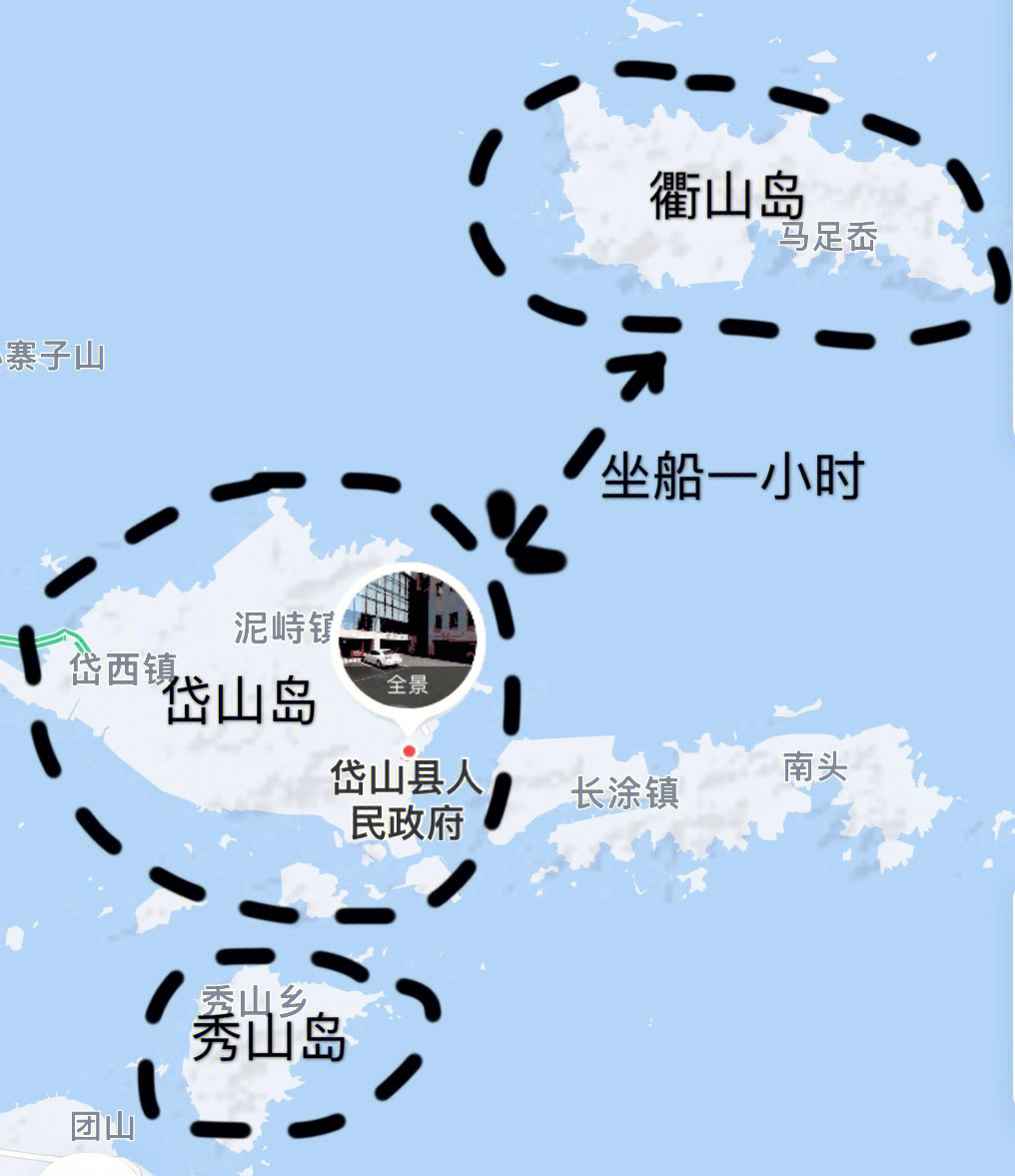 岱山岛旅游地图图片