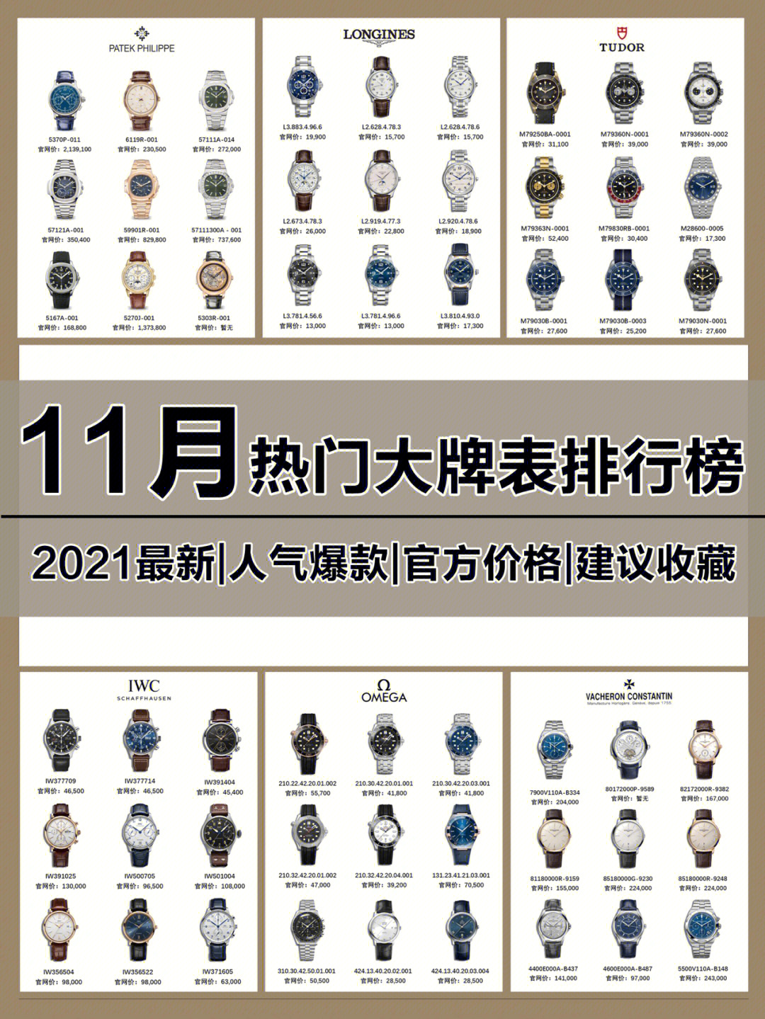 手表排名前100位品牌图片