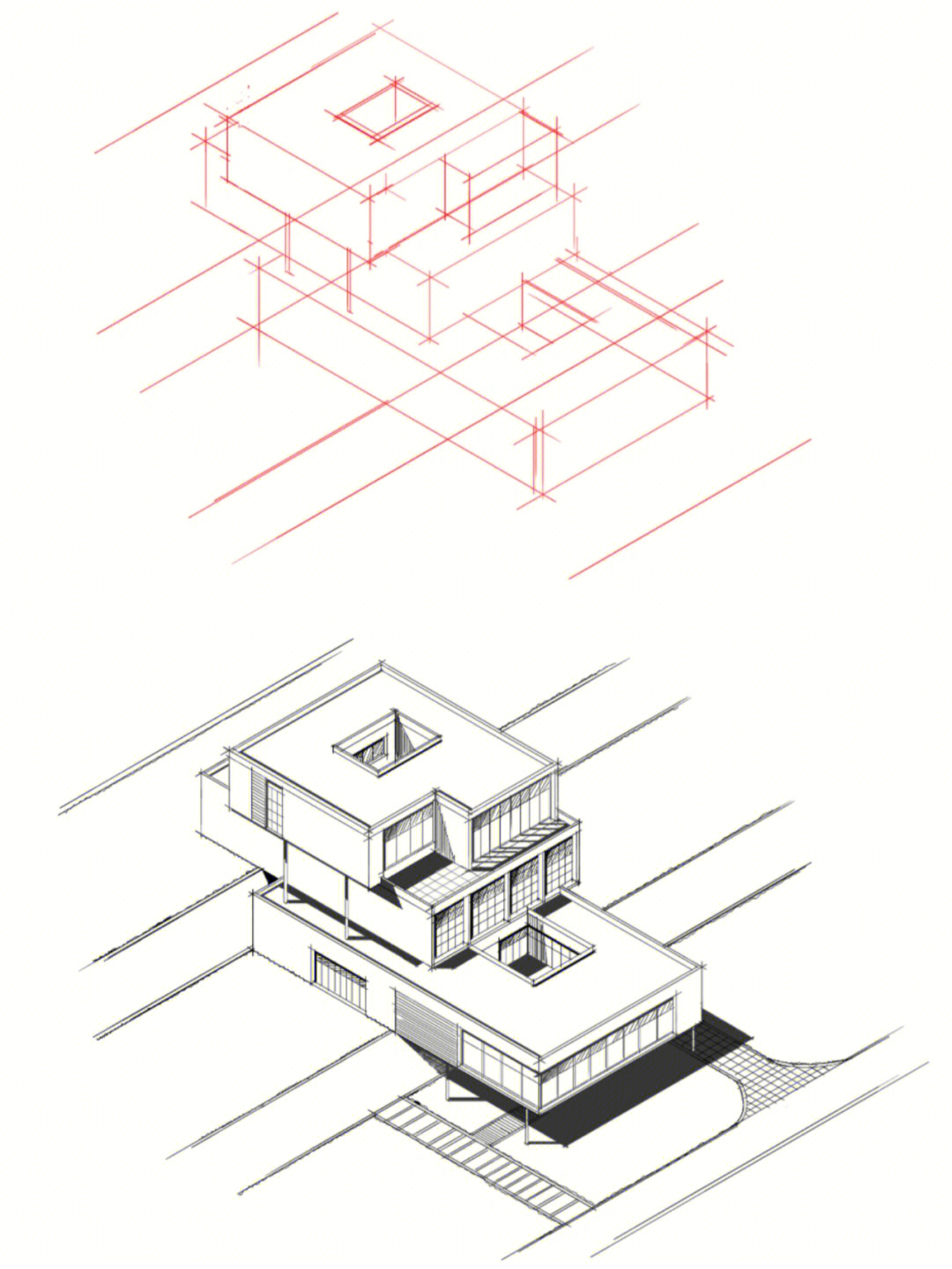 建筑轴线画法图片