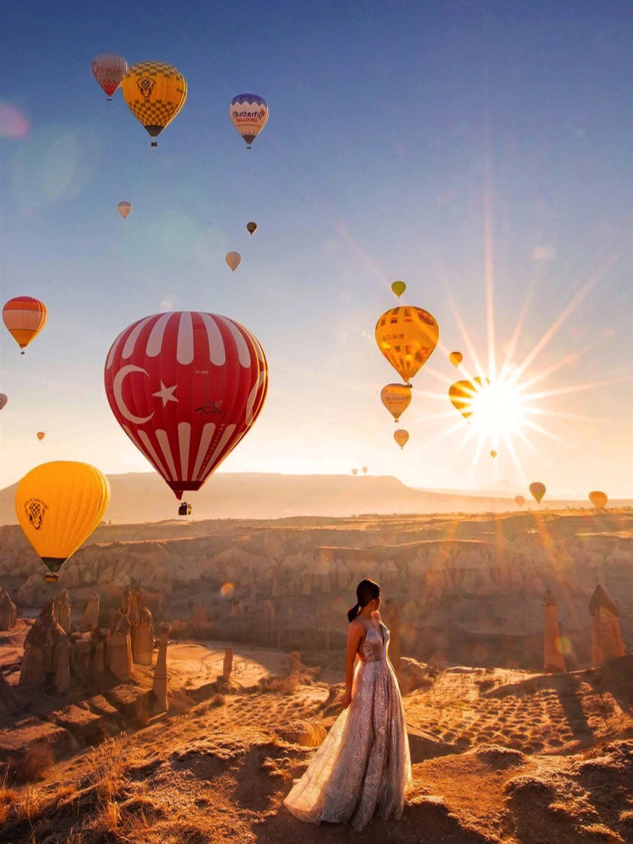 土耳其热气球美女图片图片