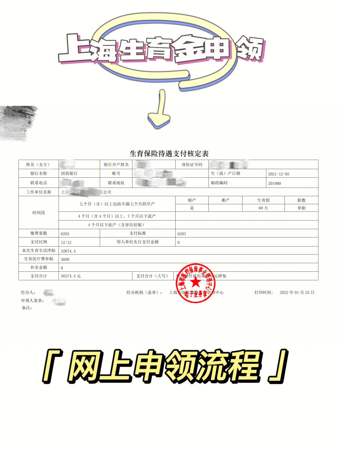 上海生育津贴网上申领流程