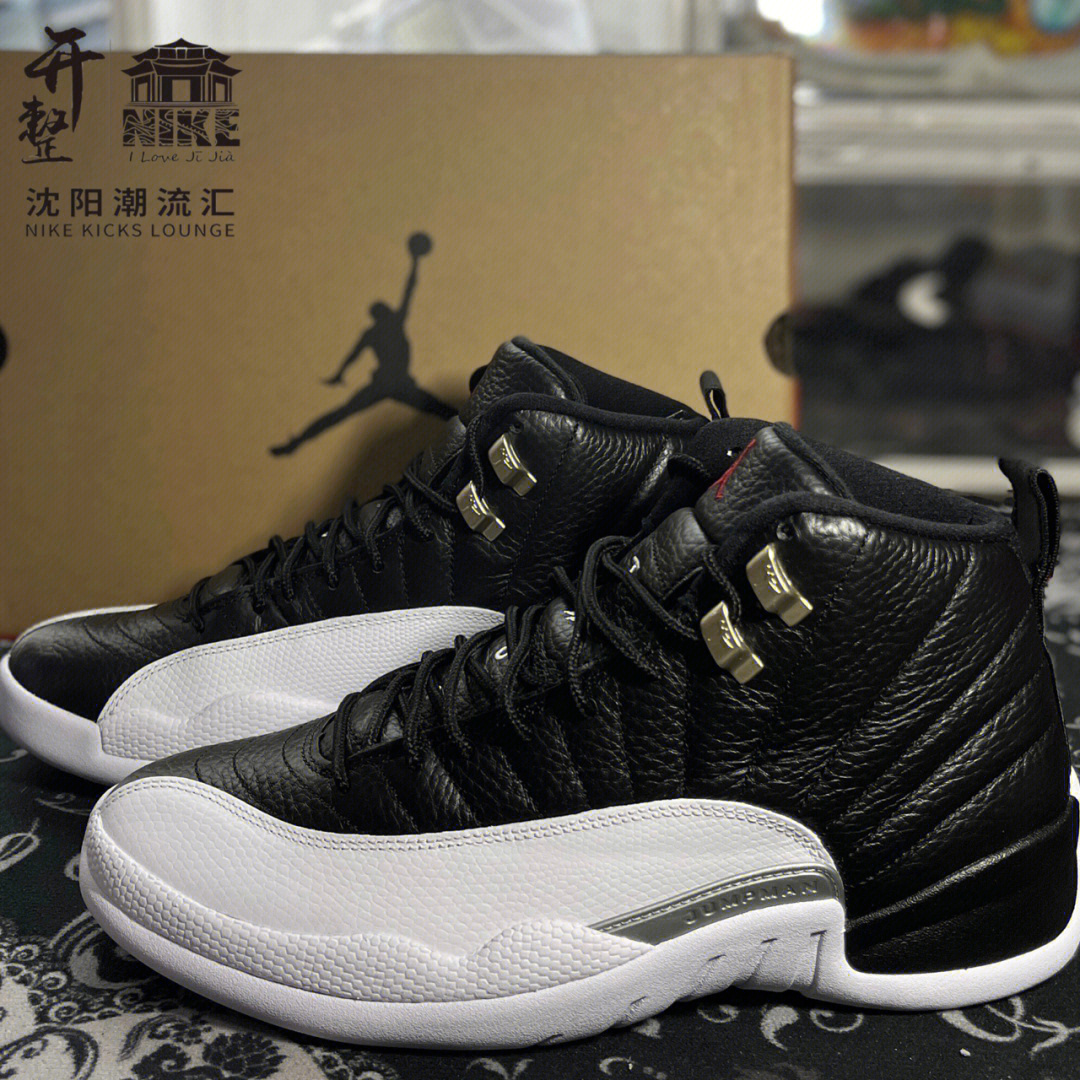 aj12季后赛上脚图图片