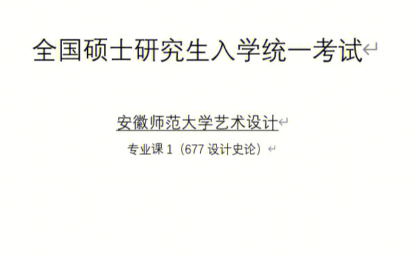 安徽师范大学艺术设计考研设计史论