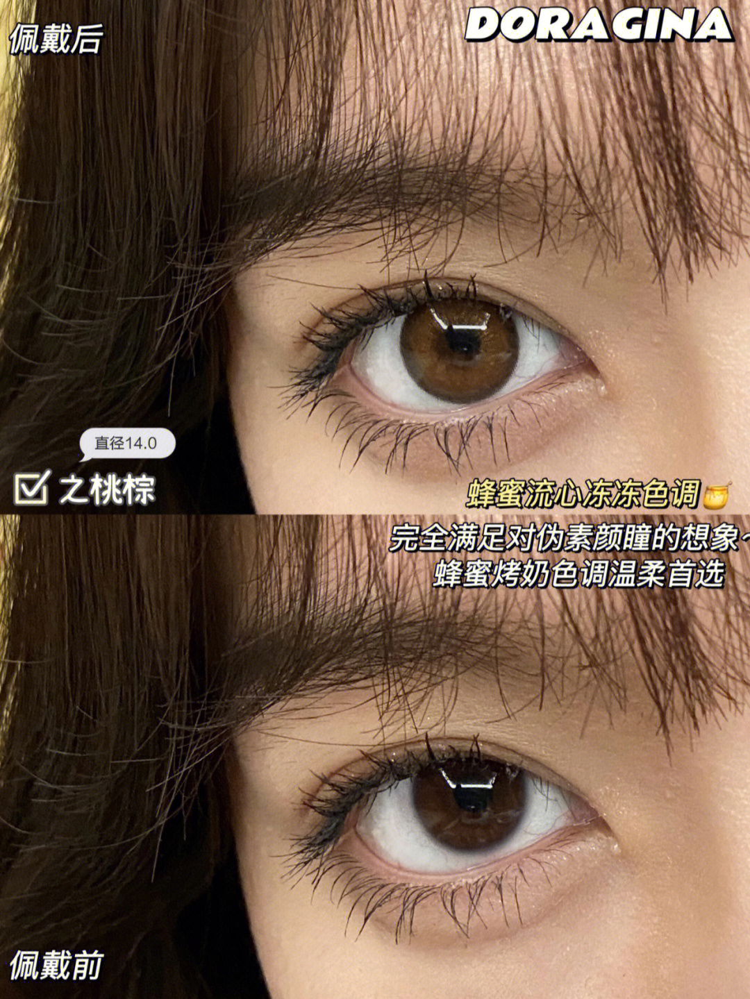 琥珀色瞳孔和棕色对比图片