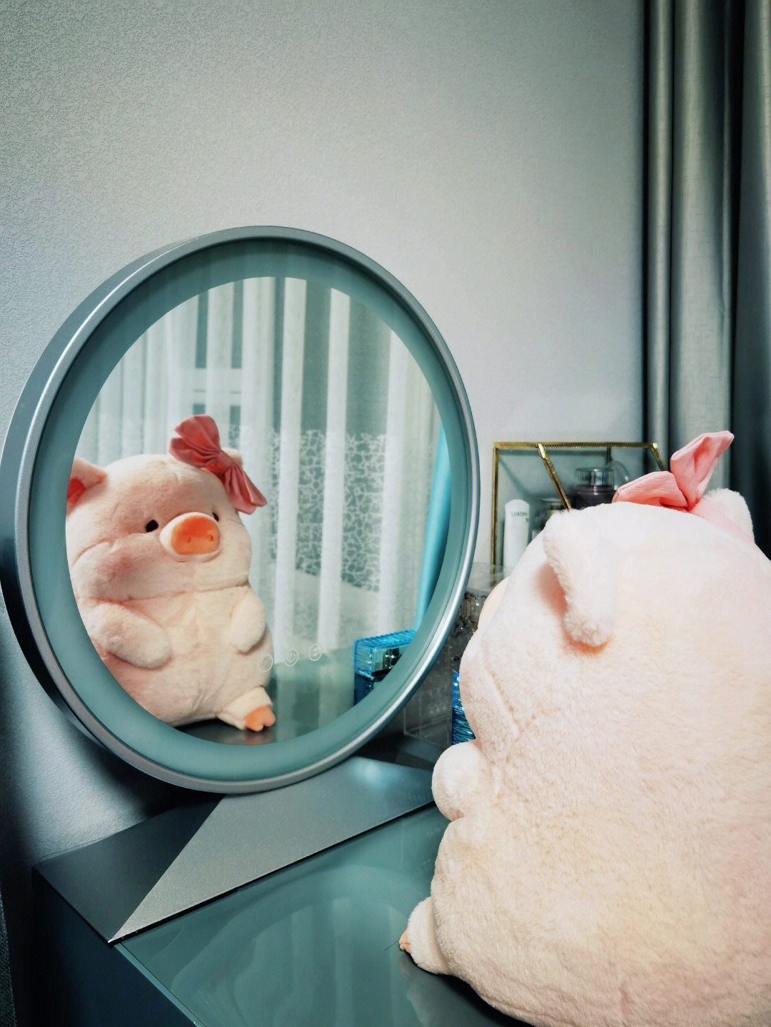 猪照镜子表情包图片