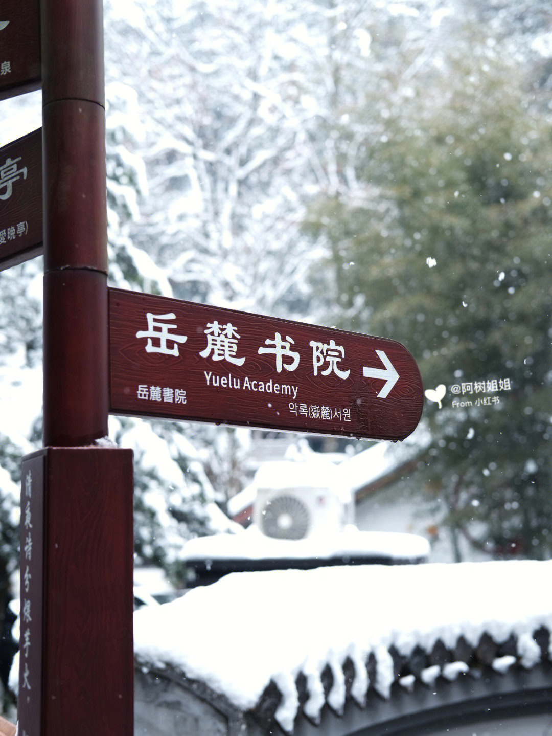 岳麓山雪景诗句图片