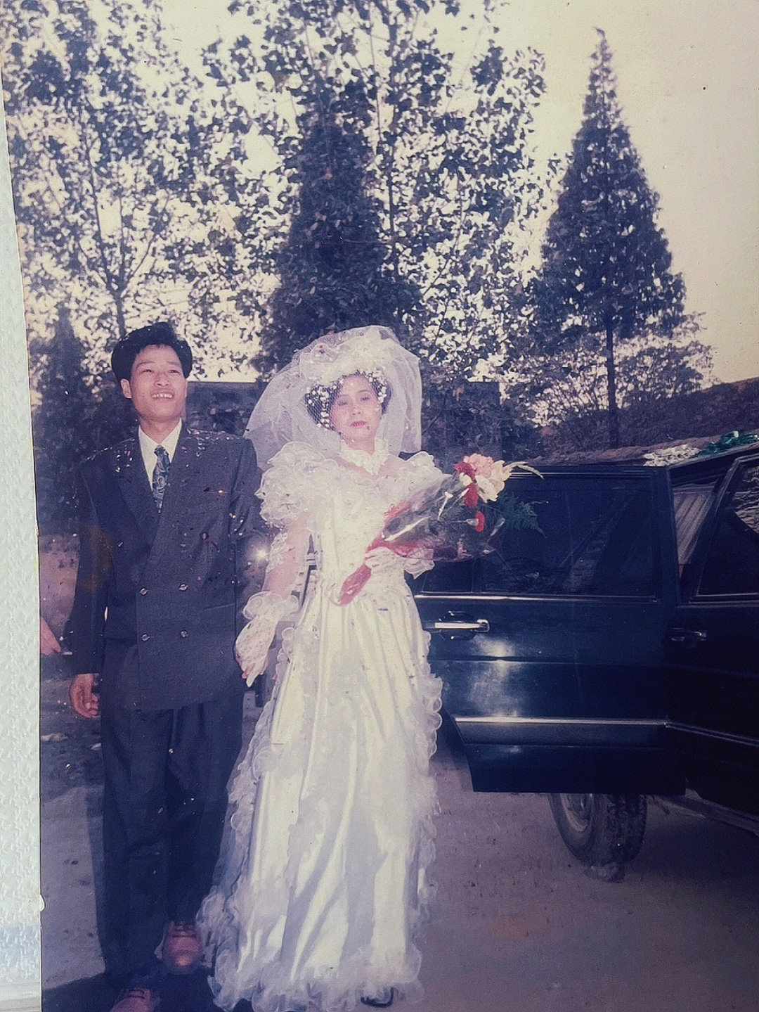 90年代的结婚照片图片