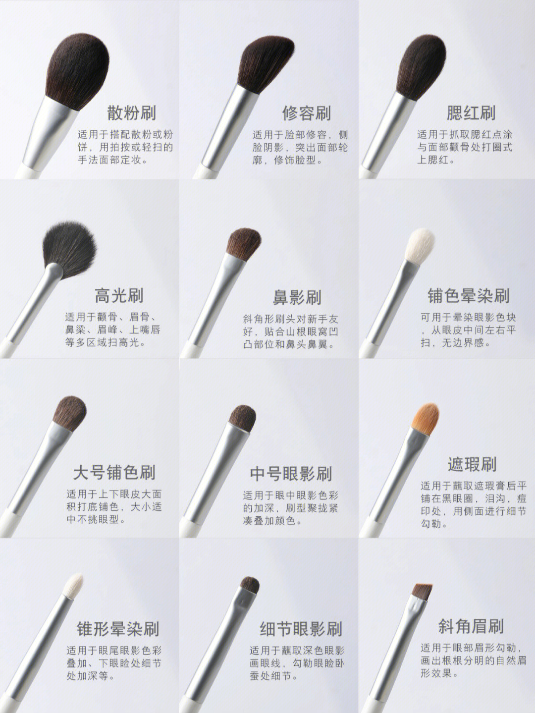 7支化妆刷的介绍图图片
