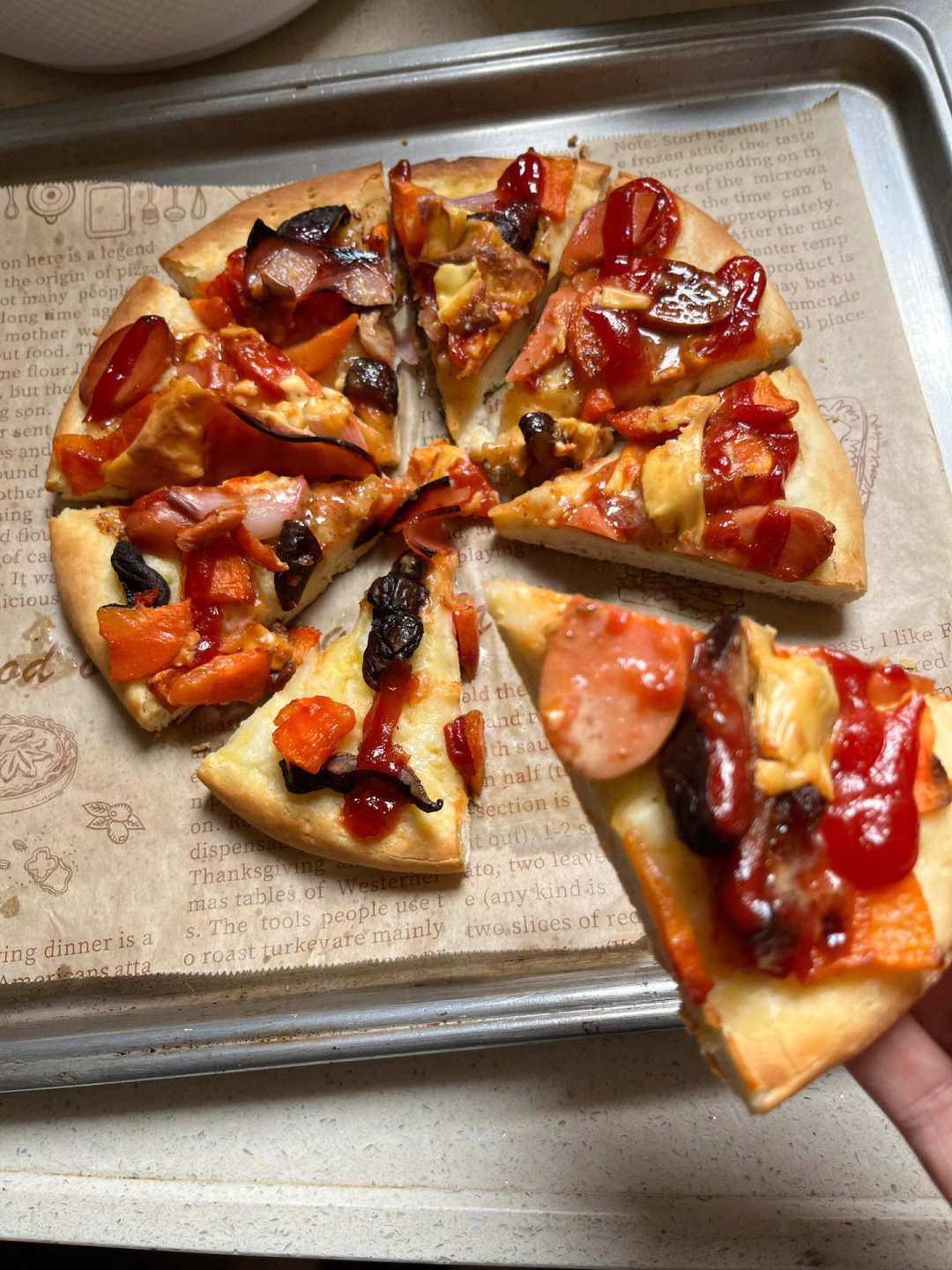 pizza制作过程图片