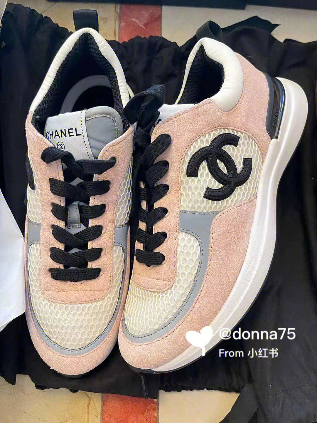 chanel鞋子粉色运动鞋37375