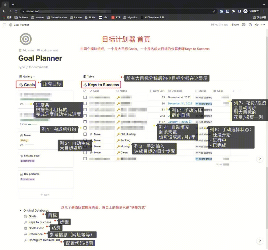 notion目标管理模板