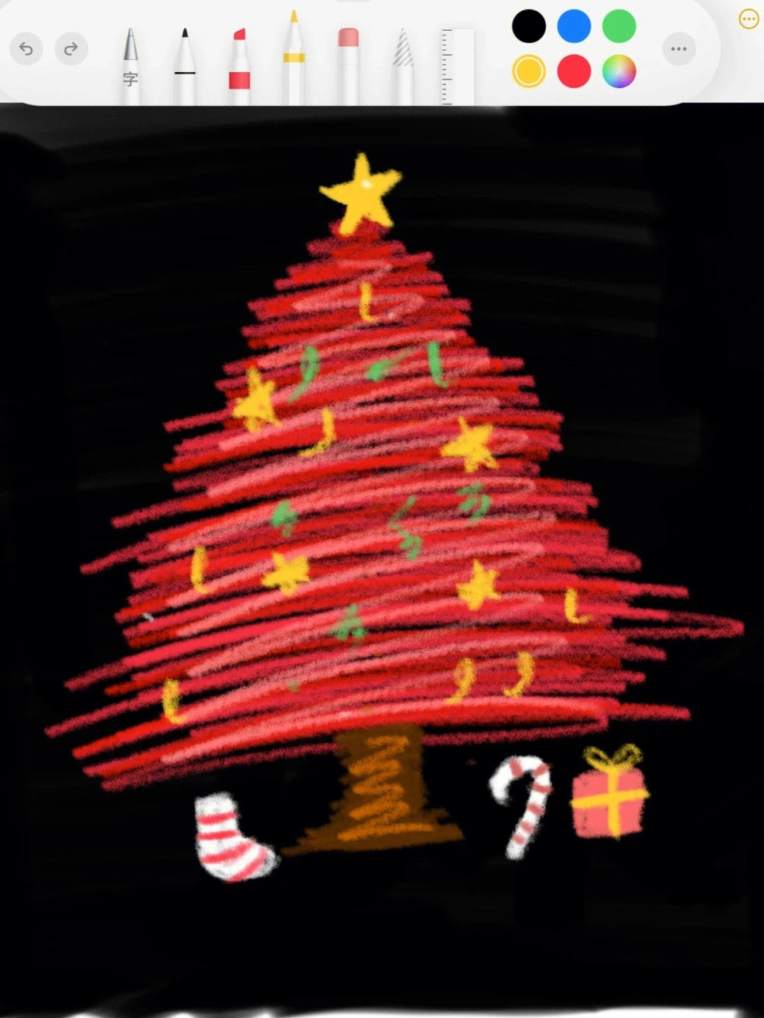 iphone备忘录手绘圣诞树教程分享
