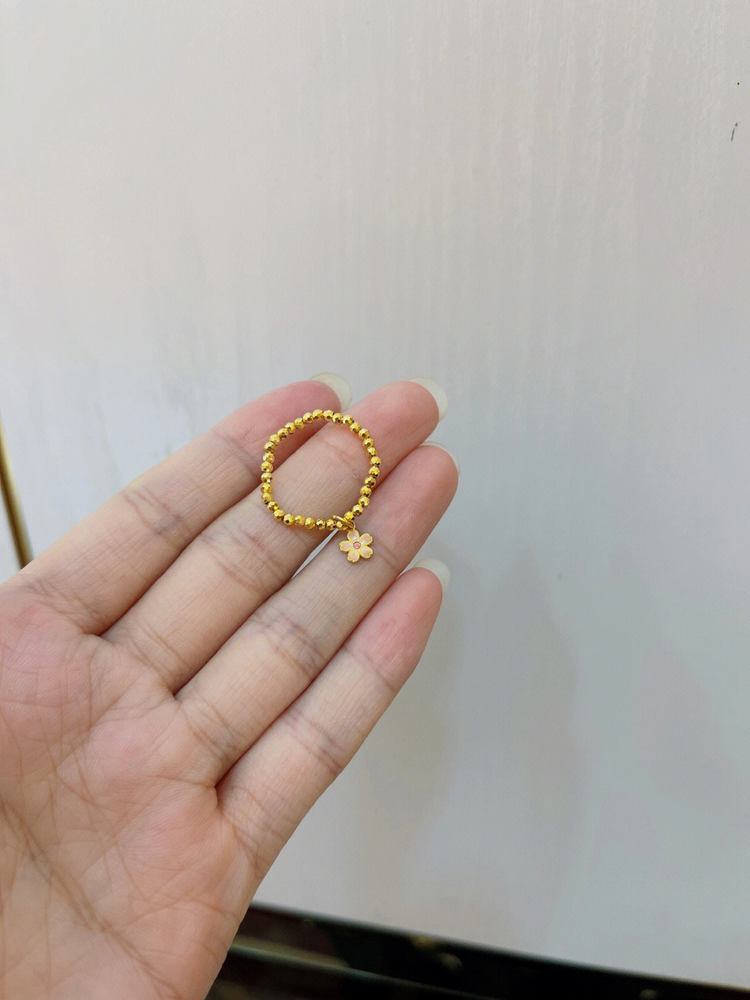 4个小金珠戒指编法图片