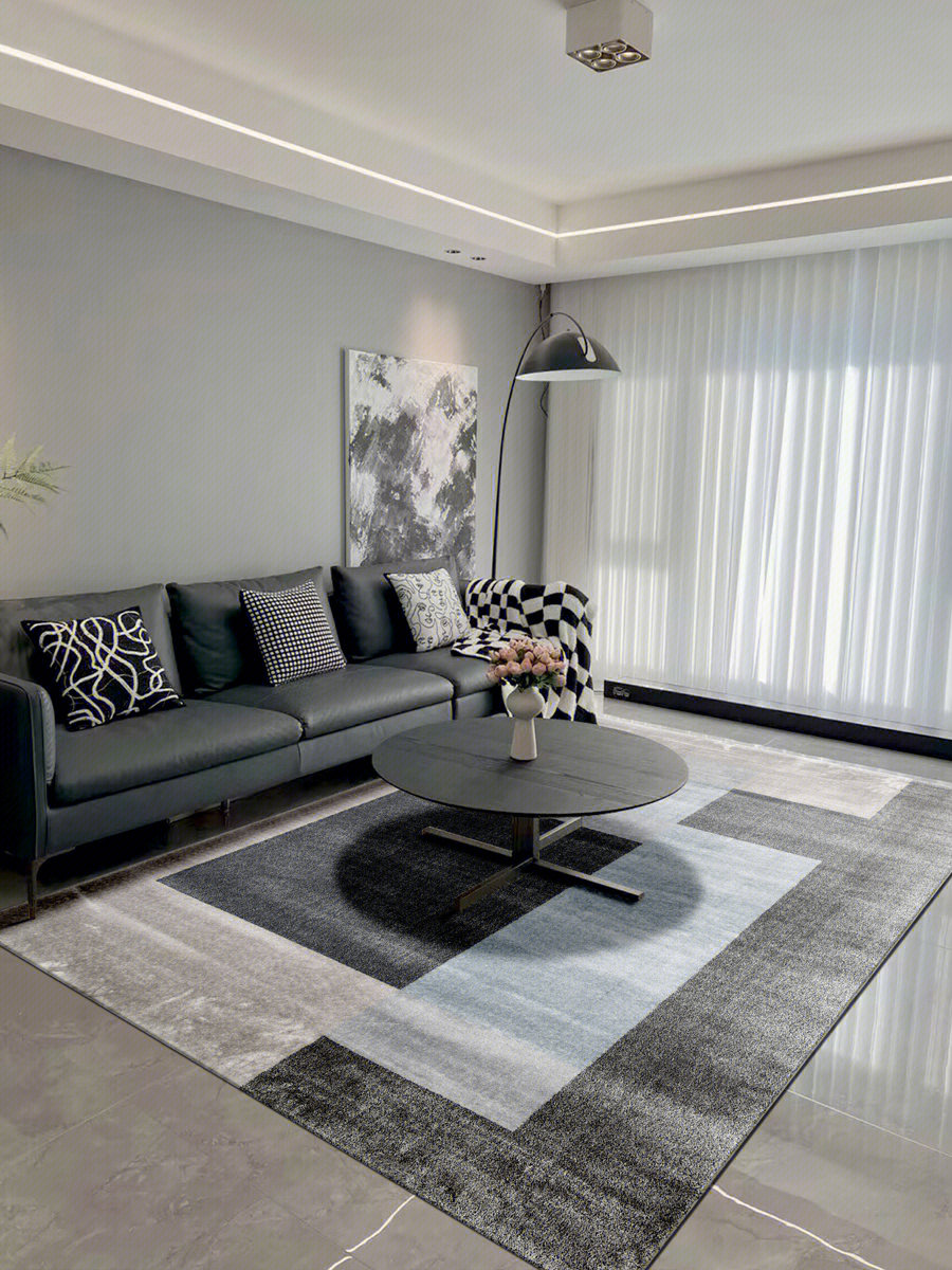 现代轻奢风搭配这款加纳地毯客厅颜值拉满
