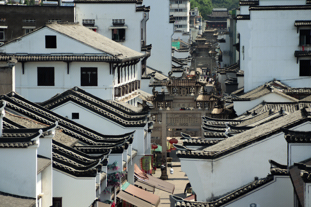 梅城古镇图片全景图片