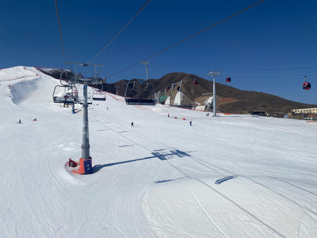 涞源七山滑雪场雪道图图片