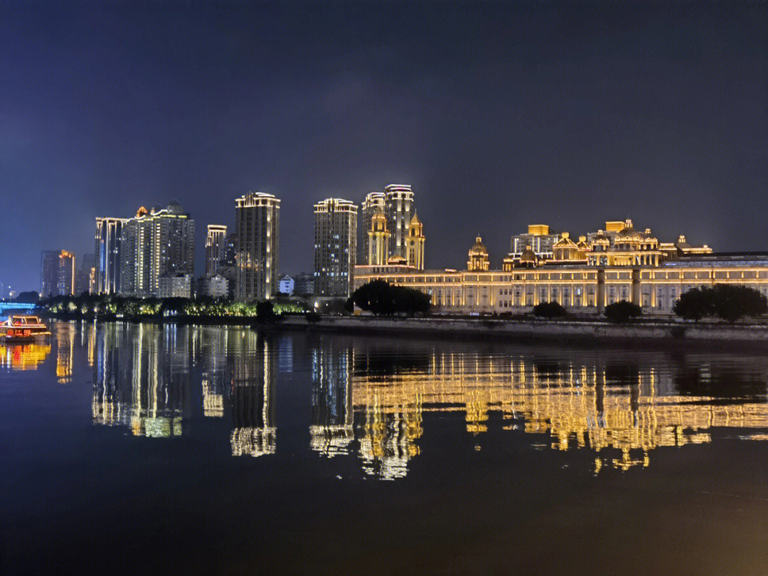 中洲岛的夜景