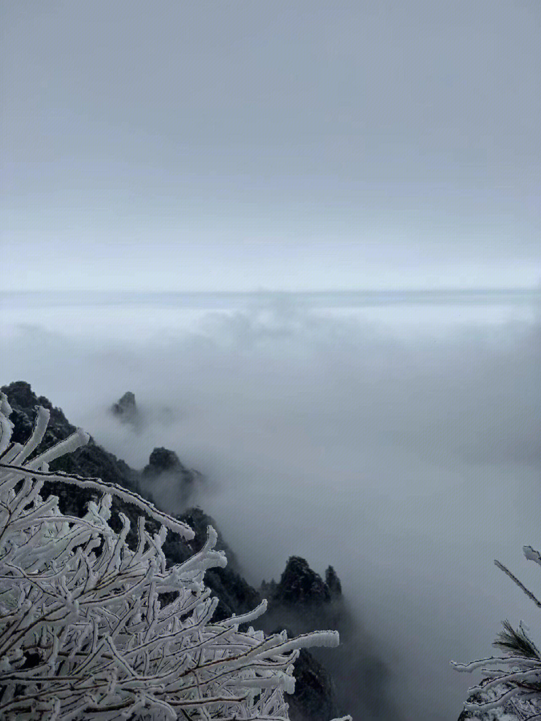 2022黄山冬天的第一场雪