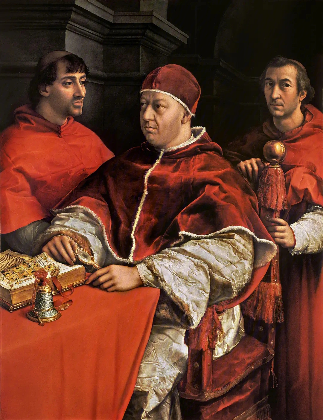 名画欣赏95教皇利奥十世与两位红衣主教