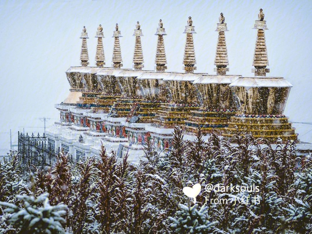 青海雪中阿柔大寺