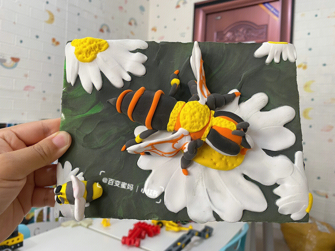 粘土手工昆虫系列主题作品之蜜蜂
