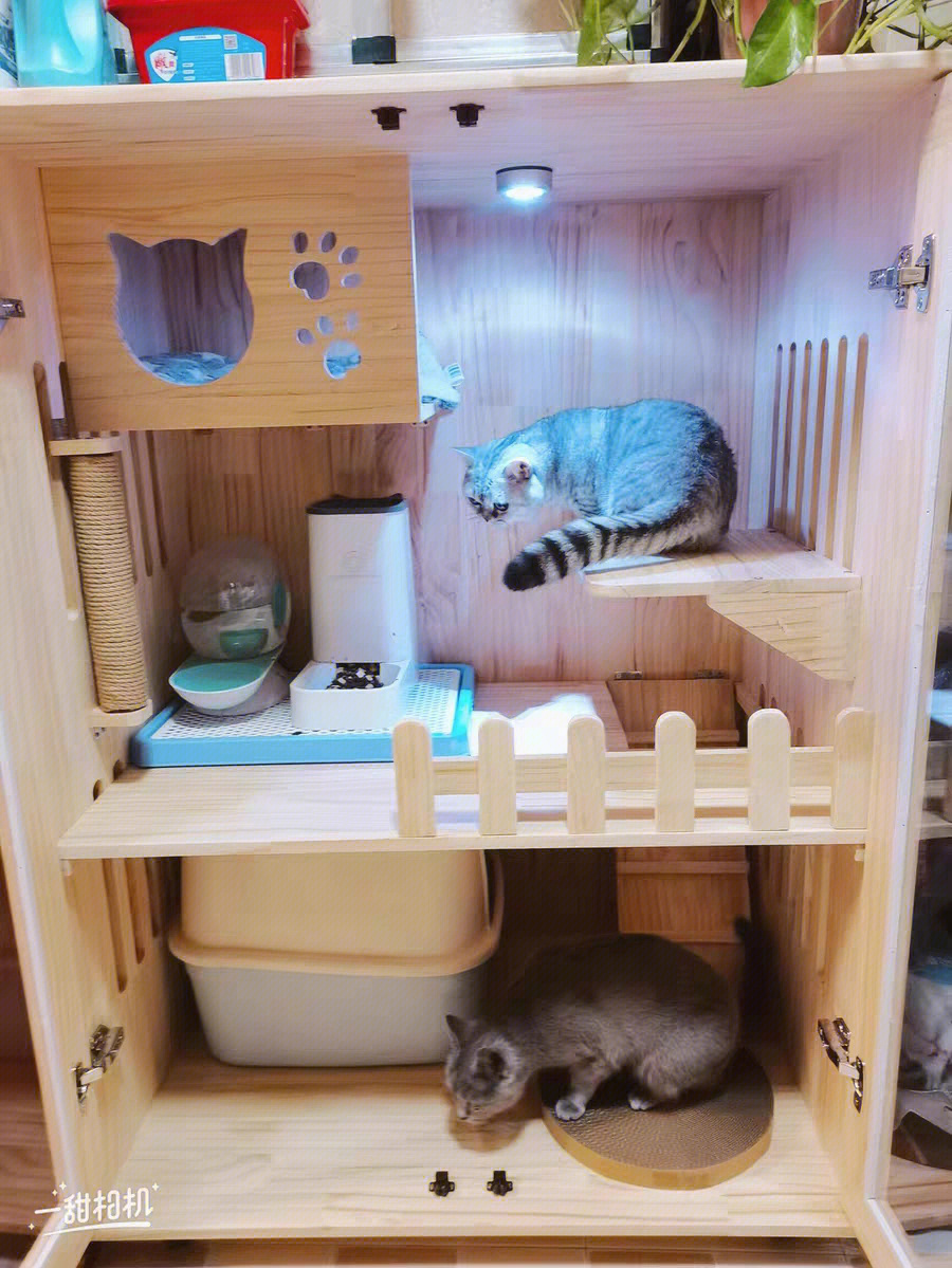 很棒的猫别墅#猫柜#猫笼#实木猫笼#猫咪别墅#猫别墅