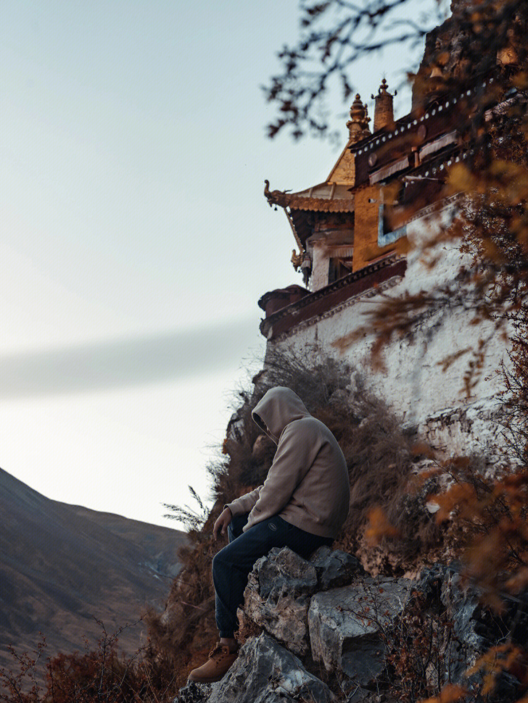 藏在拉萨周边的悬崖寺庙扎叶巴寺