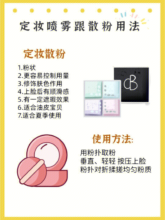 散粉跟定妆喷雾那个好呢？他们的用法怎么样