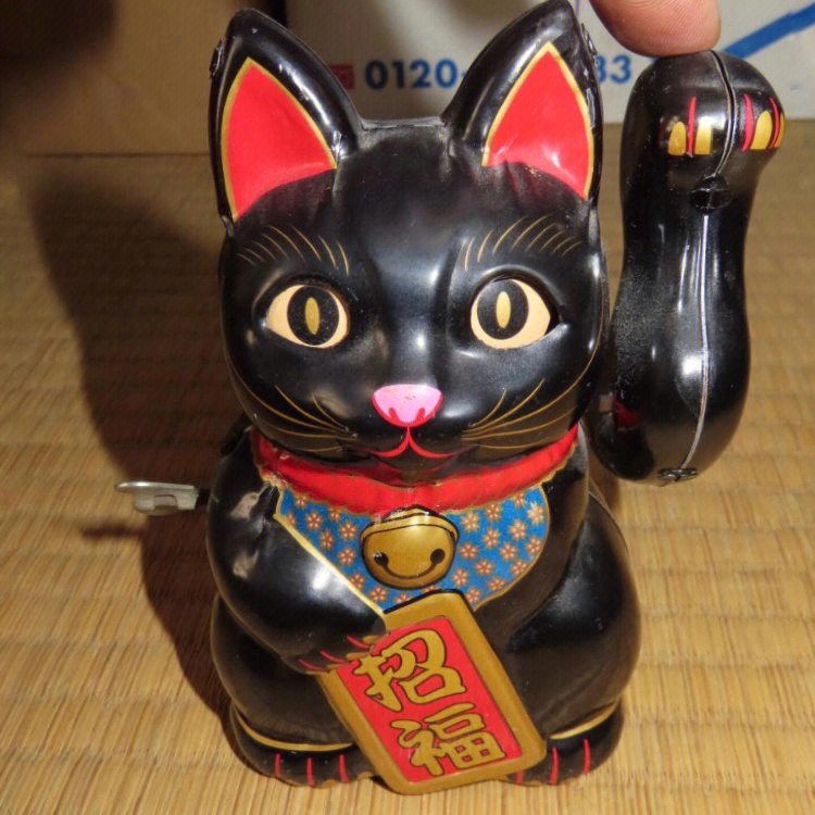 玩具分享日本铁皮发条招财猫