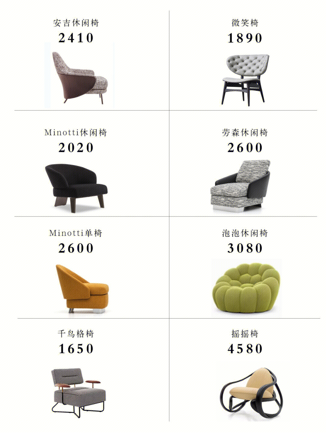 设计师款沙发，床，休闲椅合集！