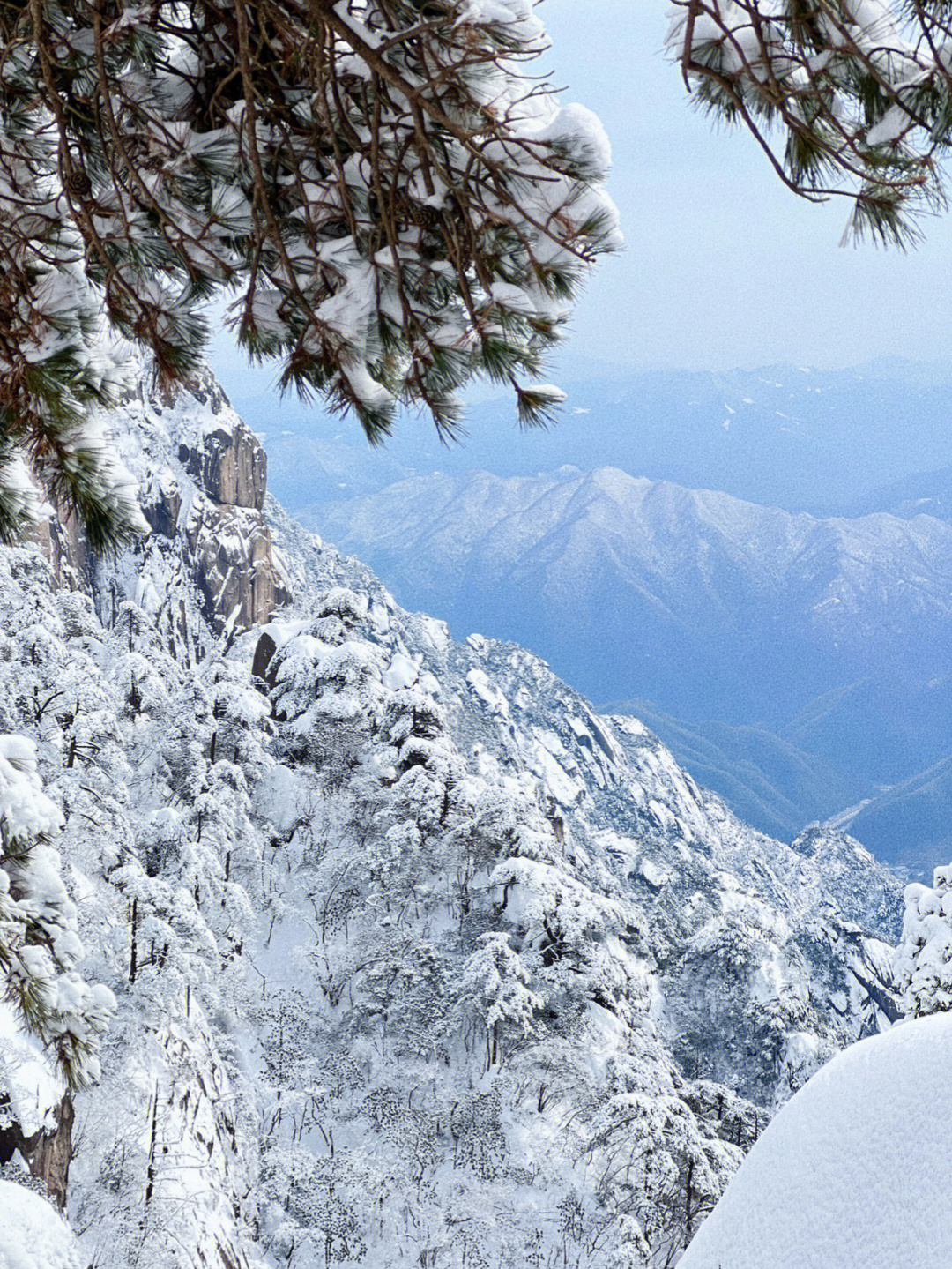 黄山雪景雪景拍照