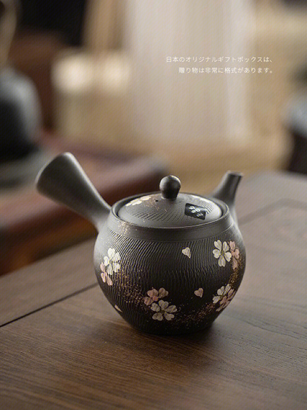 日本常滑烧手绘樱花急须壶功夫茶具泡茶壶04