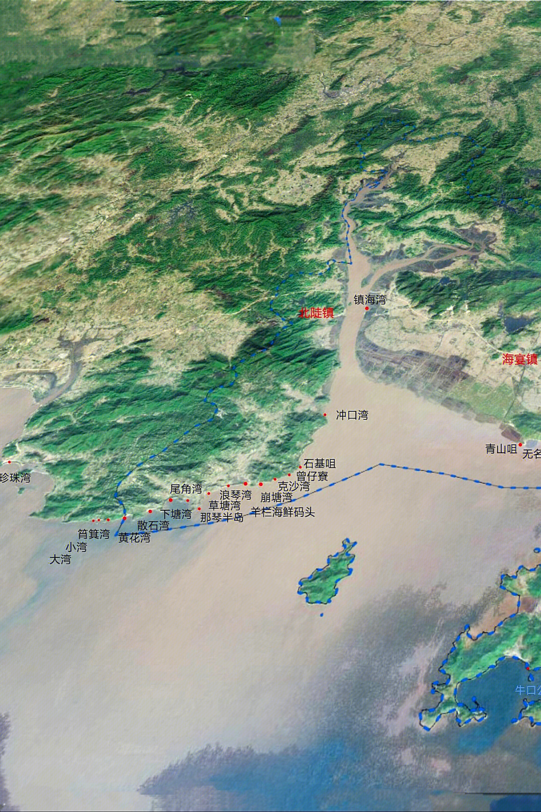 广东赶海好去处｜台山赶海及沙滩地图