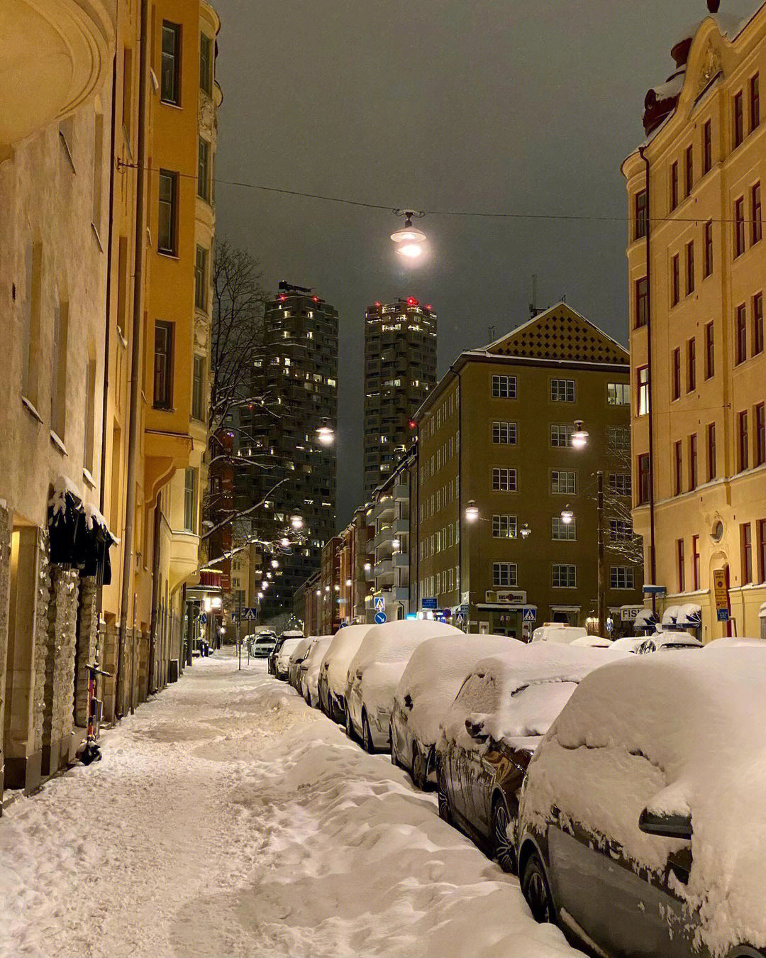 雪后的斯德哥尔摩街道7675