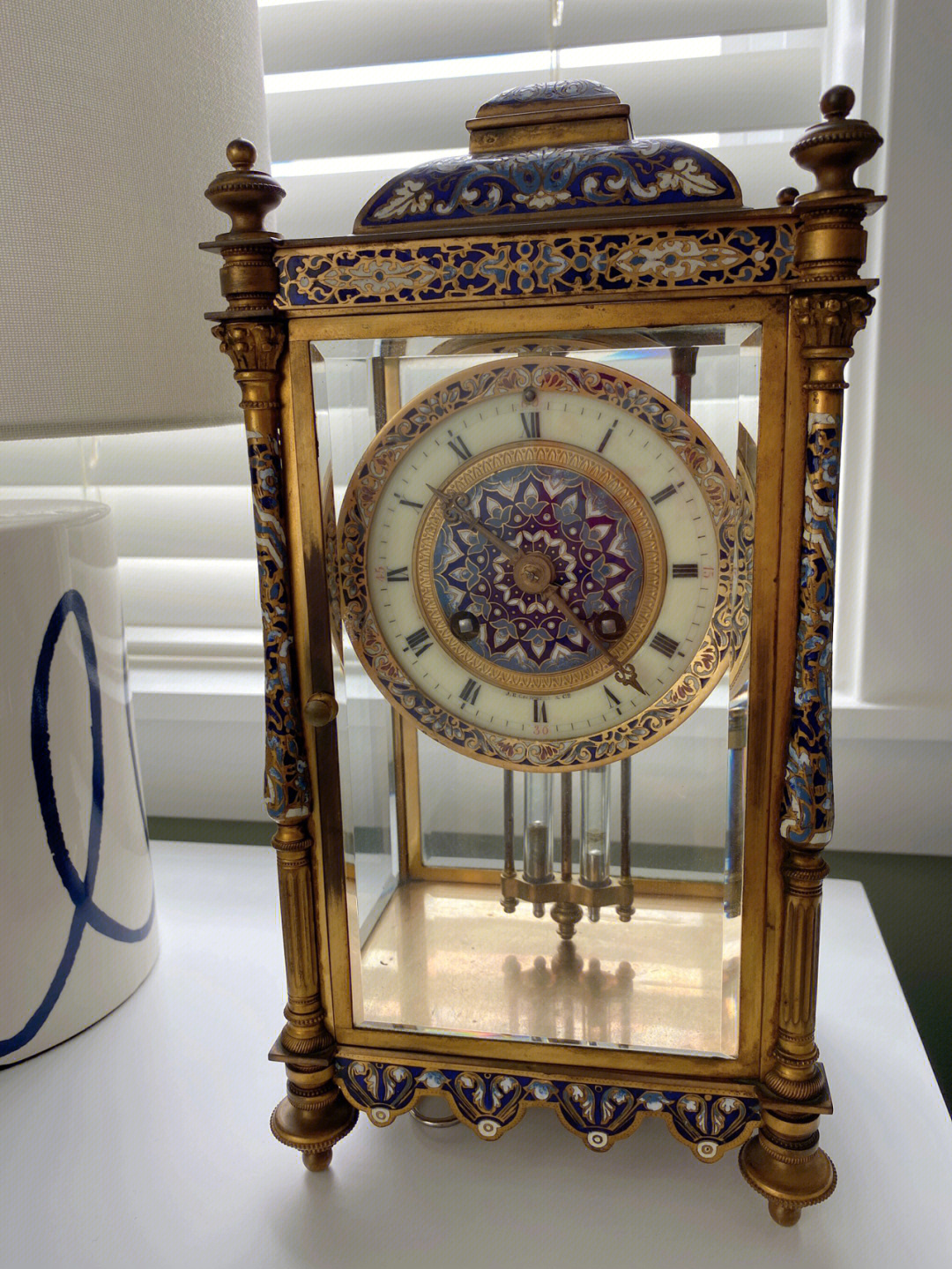 我收藏的jecaldwell法式古董水晶机械座钟
