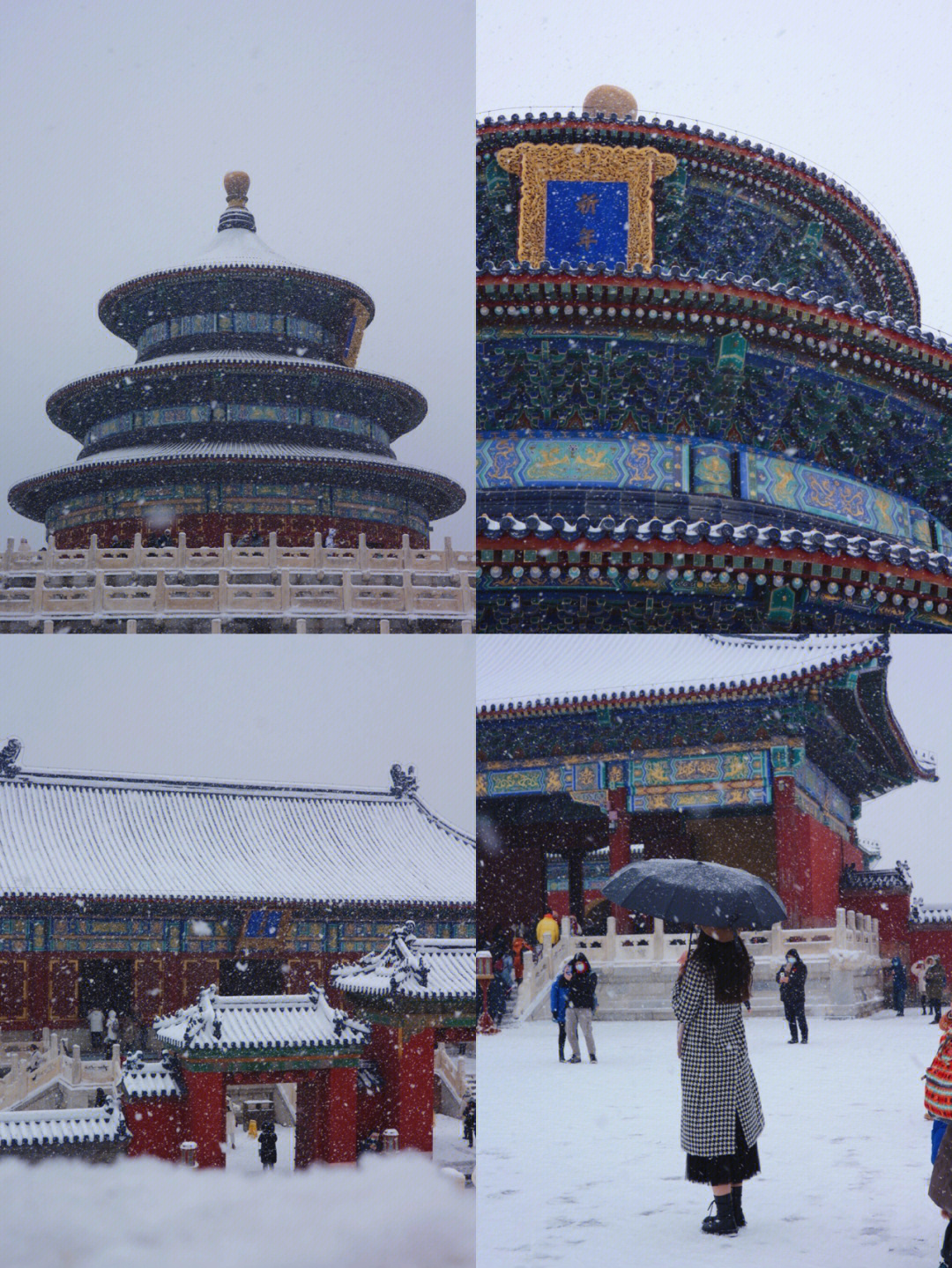 天坛公园#北京下雪