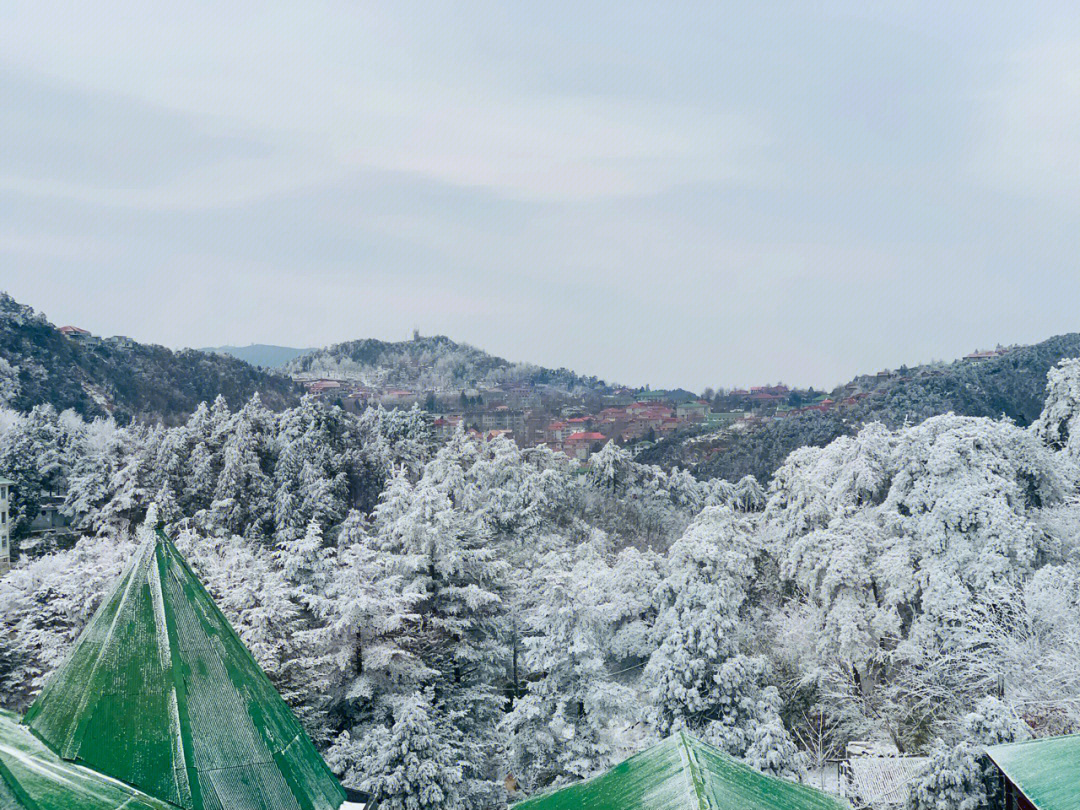 年末超美的雪景在庐山