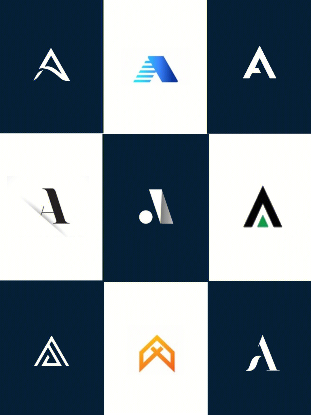 字母a的变形logo设计案例欣赏分享合集
