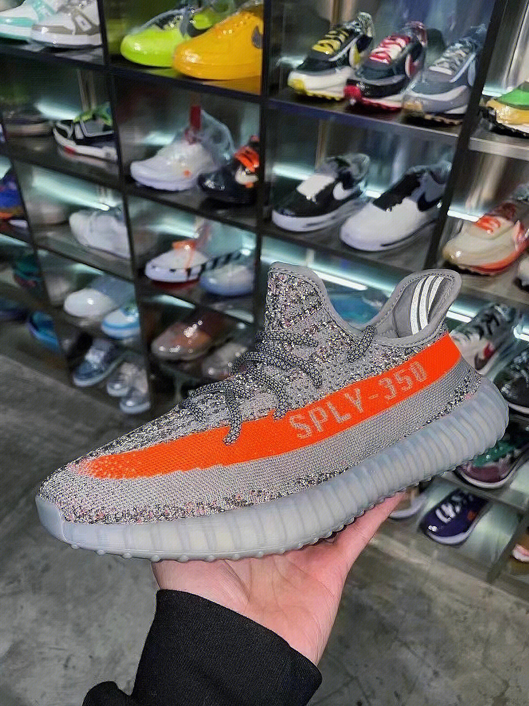 yeezy350新灰橙满天星