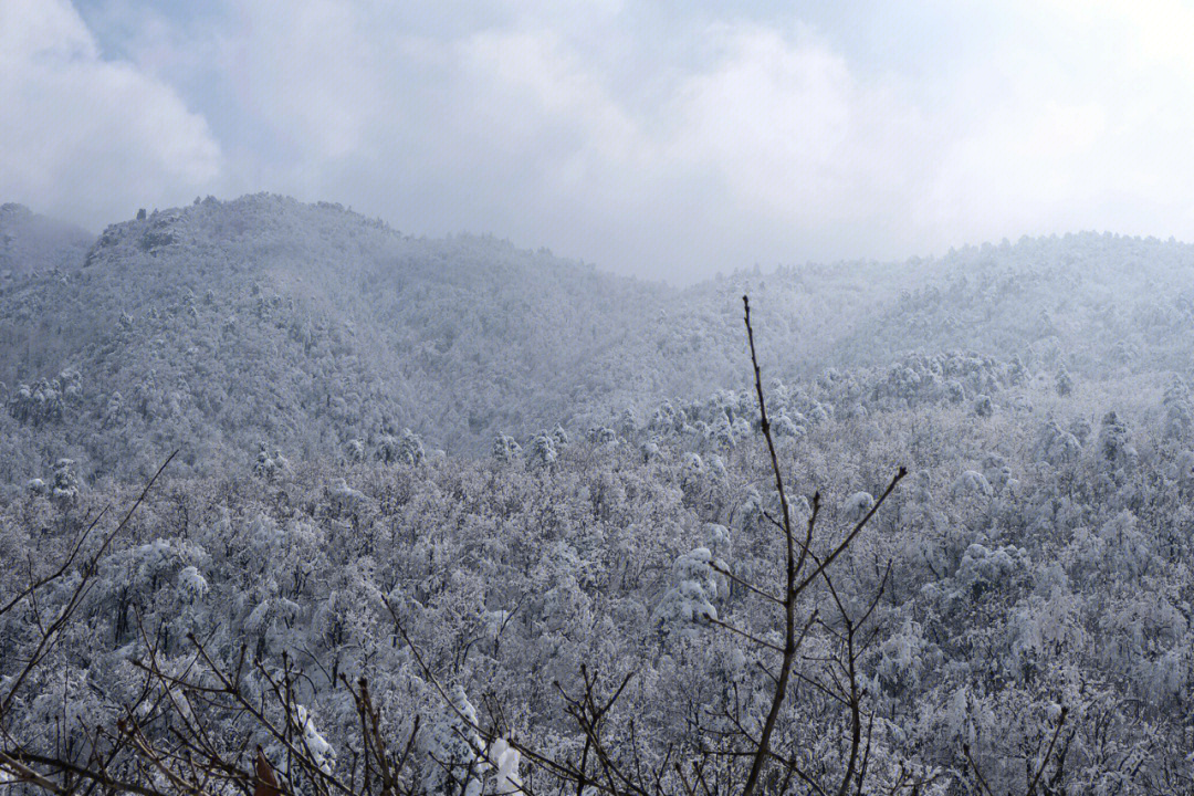 百丈岭临安江浙赏雪胜地天晴朗9615阳光的雪景甚美杭州驱车1.