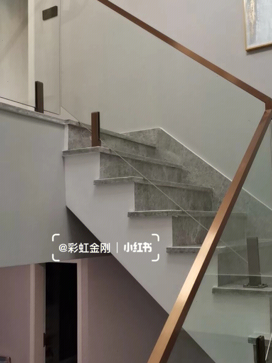玻璃楼梯护栏玫瑰金扶手苏州上海无锡