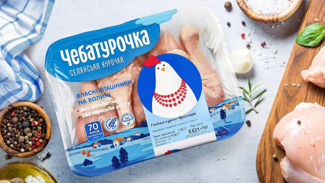 chebaturochka冷冻鸡6767肉包装升级设计